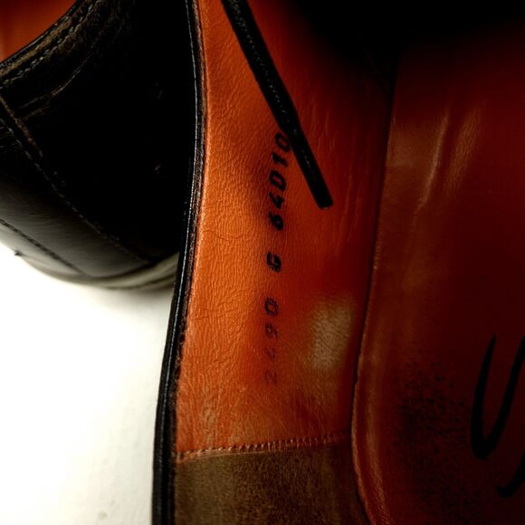 Santoni Mens Shoes 11.5 D Gray Durbin Bund Cap Toe Oxford Italian Leather main image 7